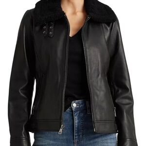 Lauren Ralph Lauren leather jacket lambskin jacket